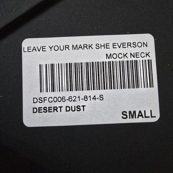 Darc Sport SHE Everson‎ Sweater Womens Small Desert Dust Mock Neck Quarter Zip - Picture 6 of 6